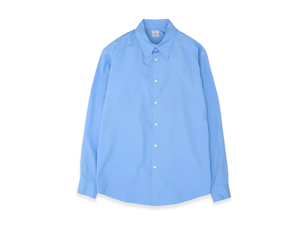 YOKE Suvin Gold Cotton Poplin Loose Fit Shirt "Saxe"