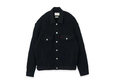 YOKE Connected Knit Denim Trucker Jacket "Black"