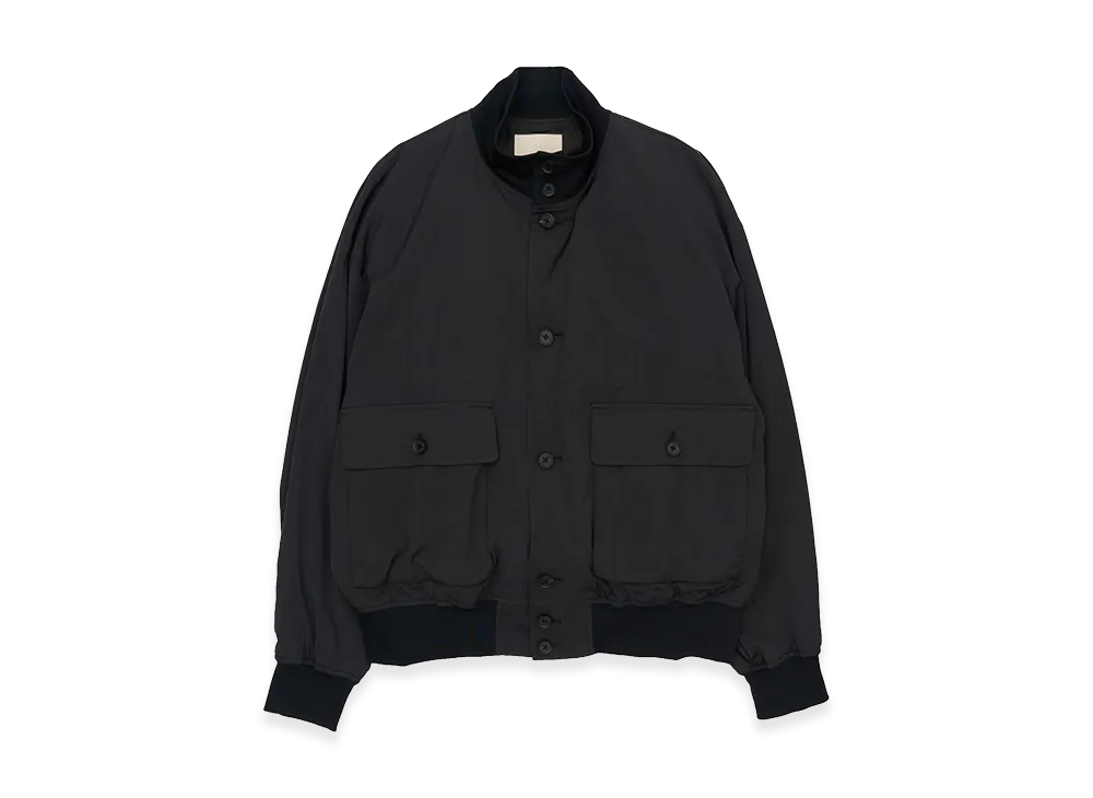 YOKE Silk Nylon Driving Blouson "Black"
