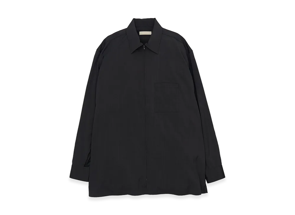 YOKE Silk Nylon Zip Shirt "Black"