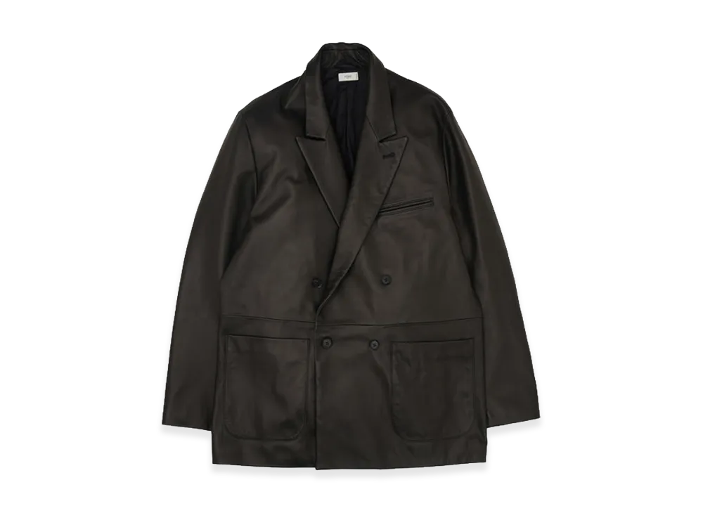 YOKE Sheep Leather Double Brested Bleazer "Black"