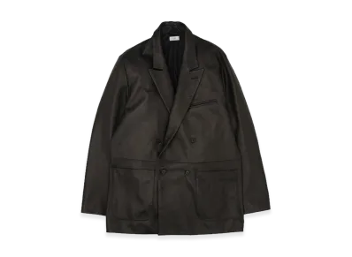 YOKE Sheep Leather Double Brested Bleazer "Black"