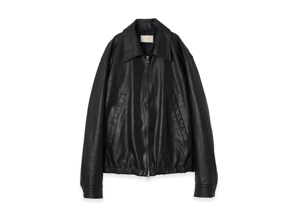YOKE Goat Suade Nappalan Leather Zip Blouson "Black"