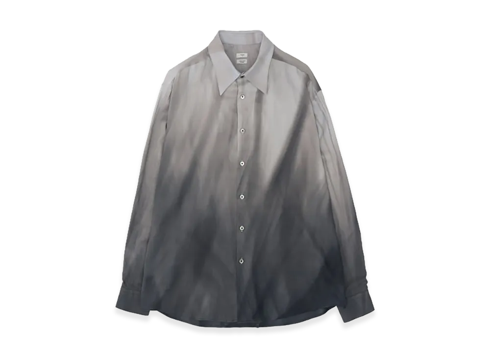 YOKE Cotton Rayon Silk Lawn Hand Painted Loose Fit Shirt "Monotone"