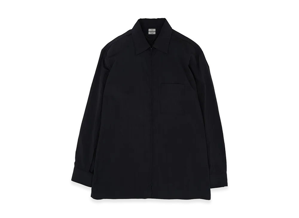 YOKE Silk Nylon Zip Shirt "Black"