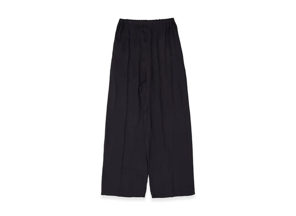 YOKE Modal Twill Front Flat 1pleated Easy Trousers "Dark Navy"