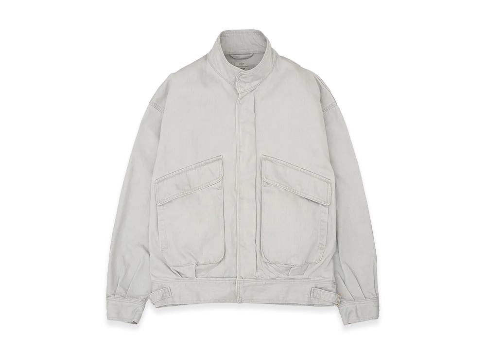 YOKE Suface Dyed Denim Stand Collar Blouson "Graysh"