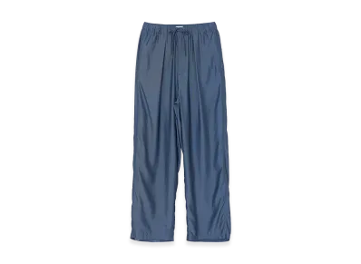 YOKE Cupro Polyester Washable Twill Easy Pants "Blue"