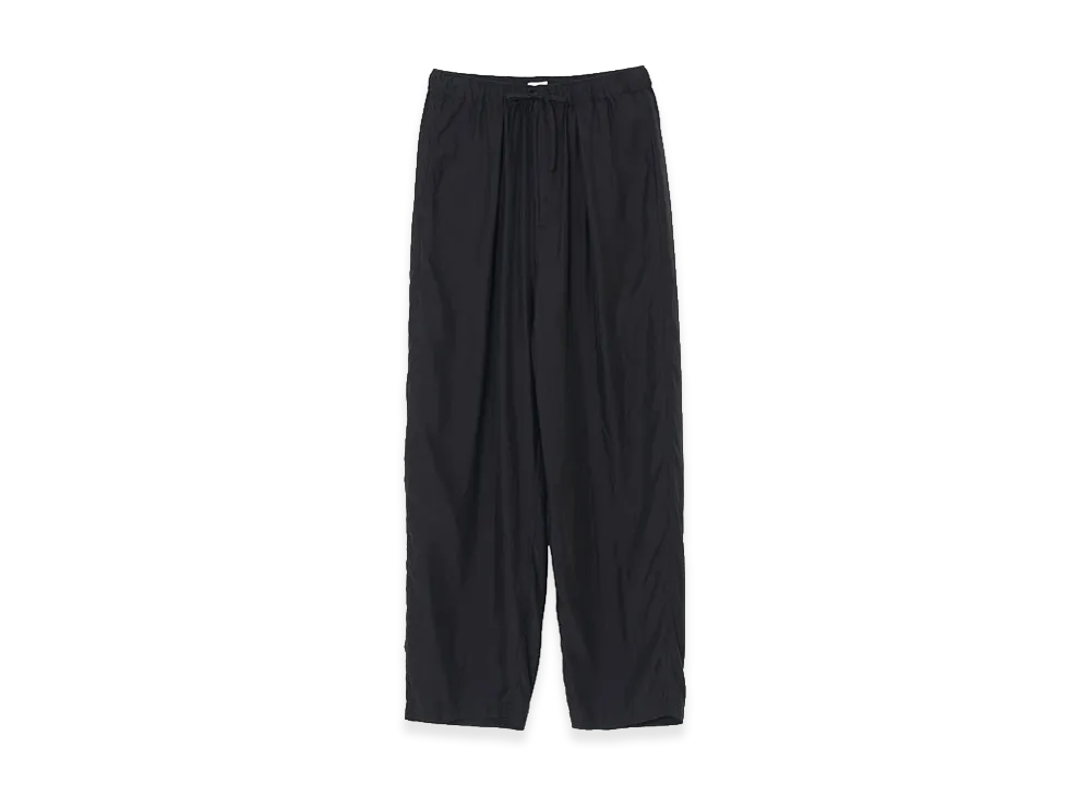 YOKE Cupro Polyester Washable Twill Easy Pants "Black"
