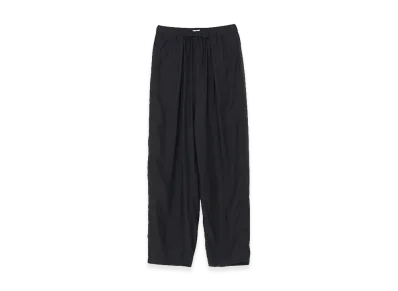 YOKE Cupro Polyester Washable Twill Easy Pants "Black"
