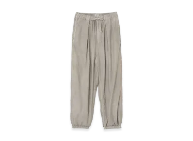 YOKE Cotton Silk Twill Garment-Dyed Easy Pants "Beige"