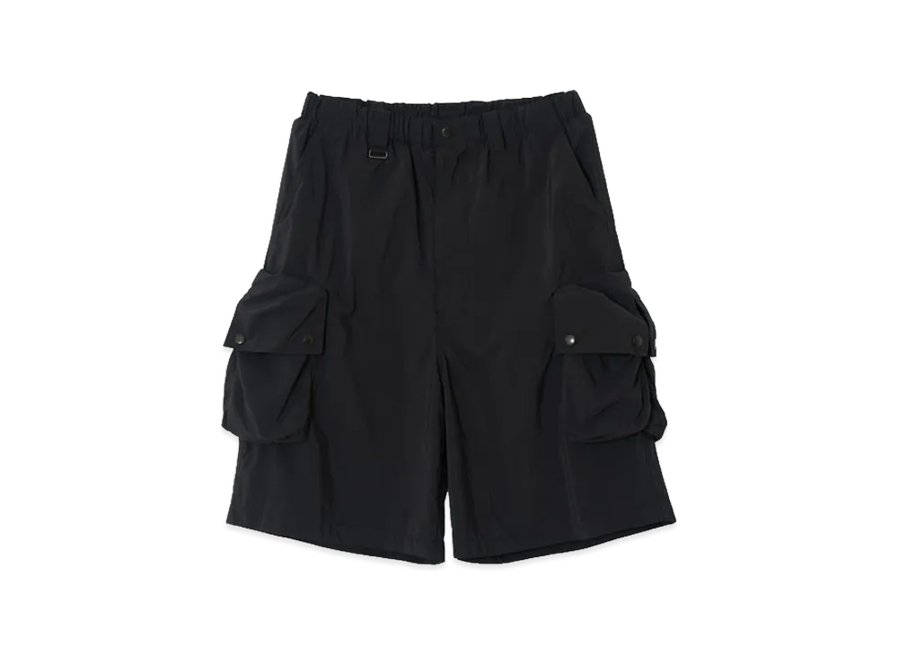 YOKE Nylon Twill Multi Pocket Utility Shorts "Black"