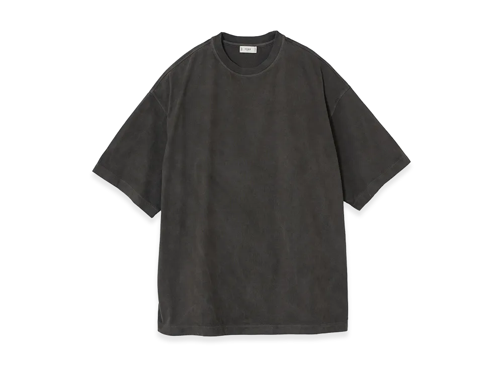 YOKE 40/2 Organic Cotton Garment-Dyed YOKE T-shirt "Gray"