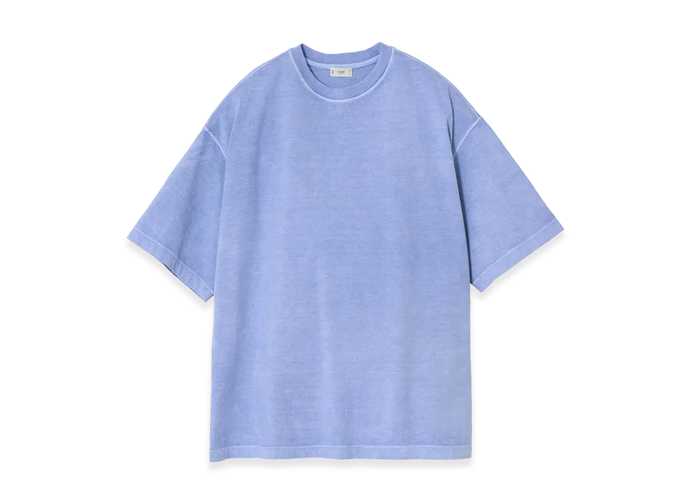 YOKE 40/2 Organic Cotton Garment-Dyed YOKE T-shirt "Blue"
