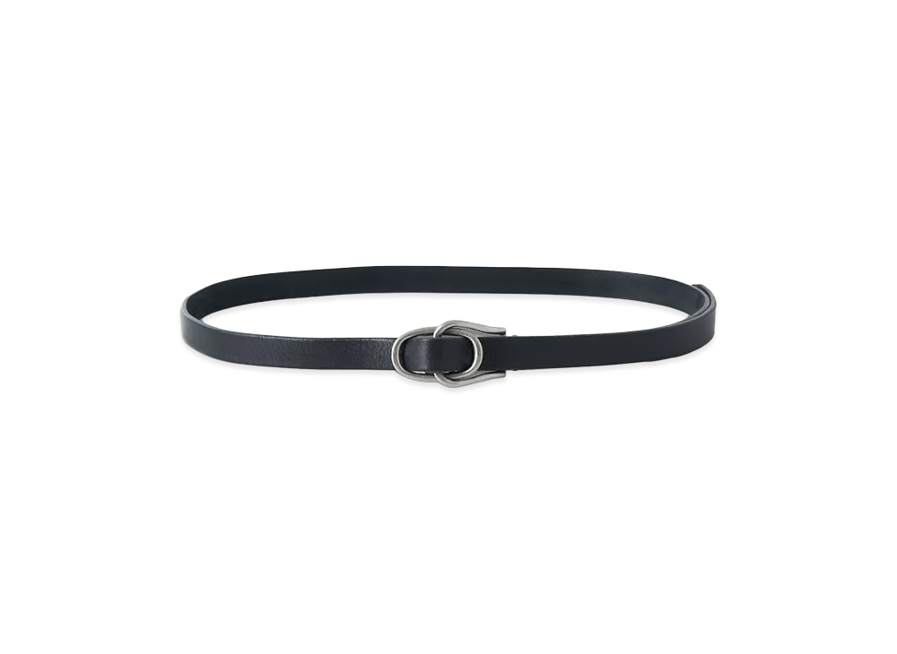 YOKE Double Buckle Leather Belt "Black"