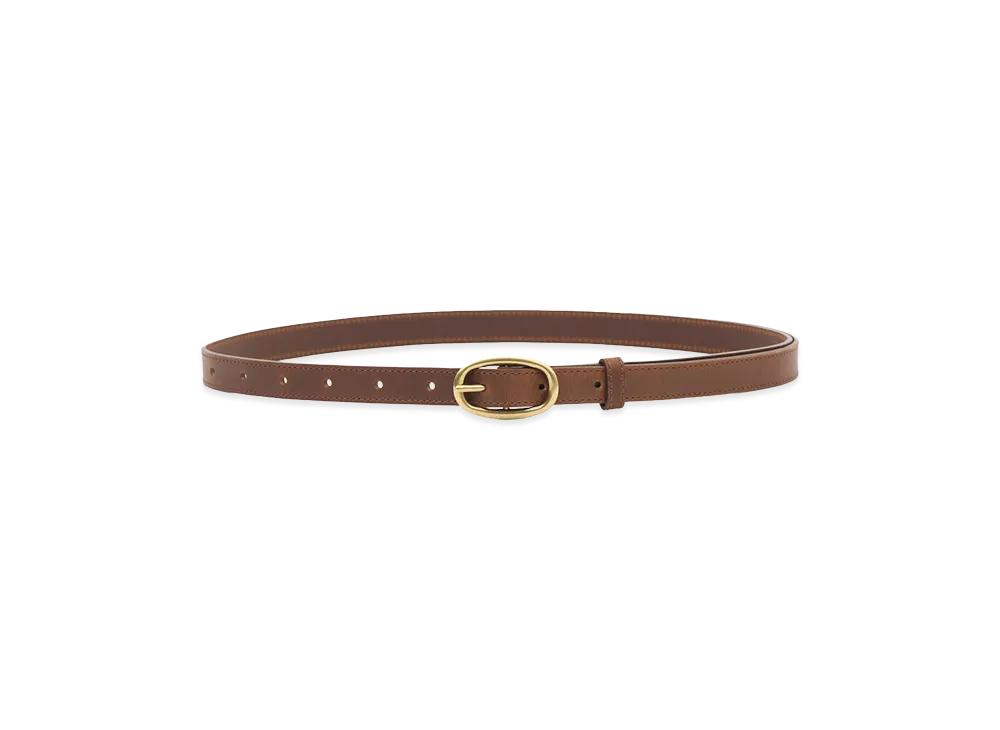 YOKE Oval Leather Belt "Brown"