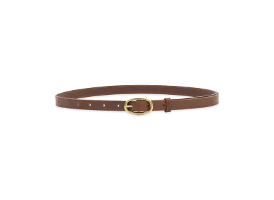 YOKE Oval Leather Belt "Brown"