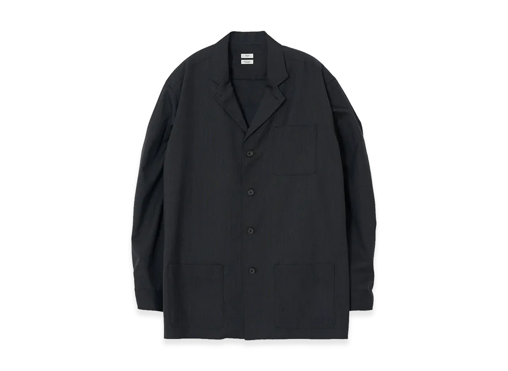 YOKE Wool Tropical Shirt Jacket "Charcoal"