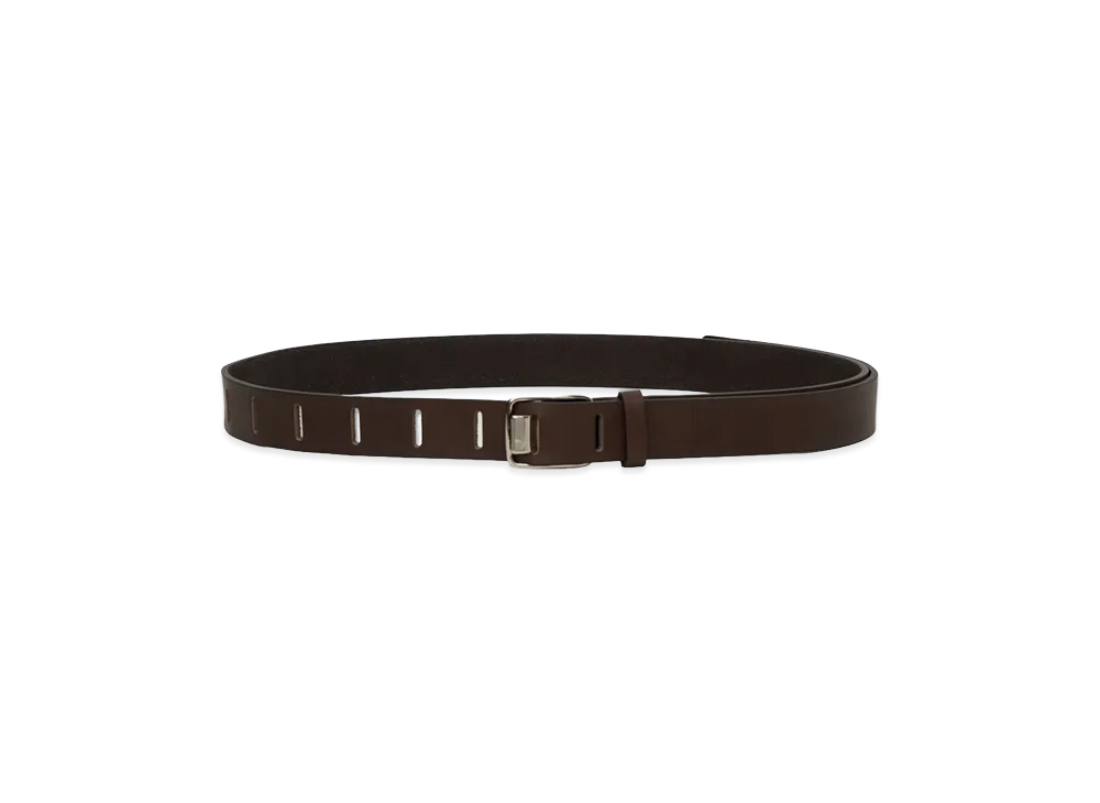YOKE Wide Leather Belt "Brown"