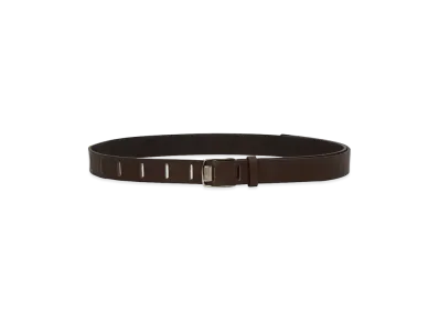 YOKE Wide Leather Belt "Brown"