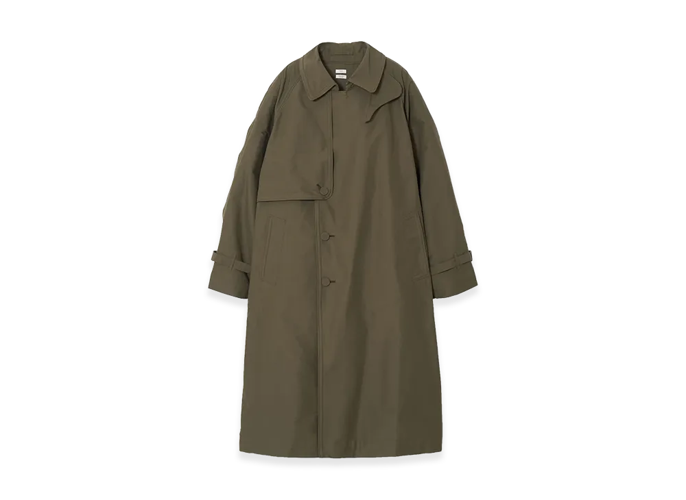 YOKE Memory Oxford Sculptural Wired Trench Coat "Khaki"