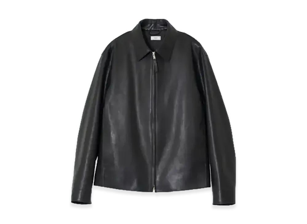 YOKE Calf Nappa Leather Minimal Blouson "Black"