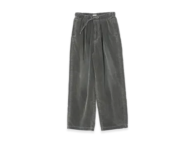 YOKE Corduroy 1Pleated Easy Trousers "Black"