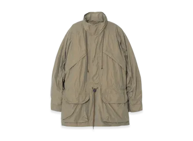 YOKE Polyester Memory Taffeta Sculptural Wired Pullover "Khaki"