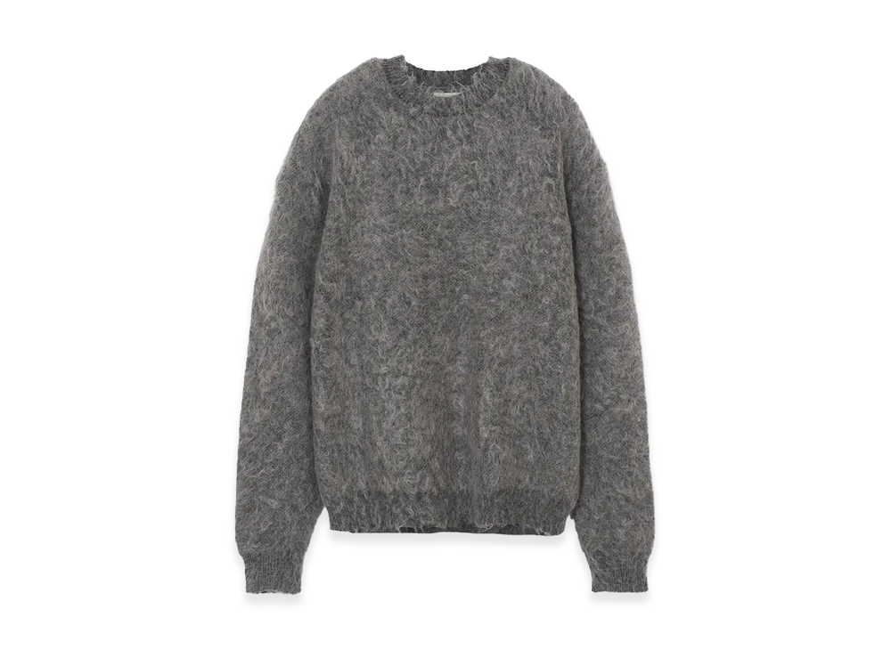 YOKE Exclusive Brushed Mohair Sweater "Grey"