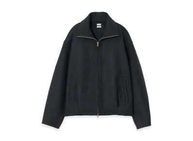 YOKE Wool Cashmere Balloon Silhouette Blouson "Charcoal"