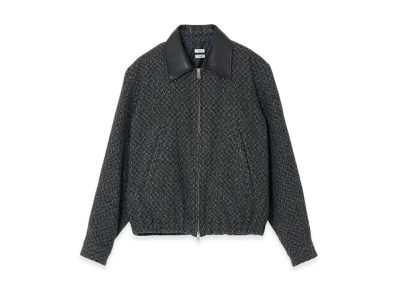 YOKE Herringbone Wool Tweed Zip Blouson "Black"