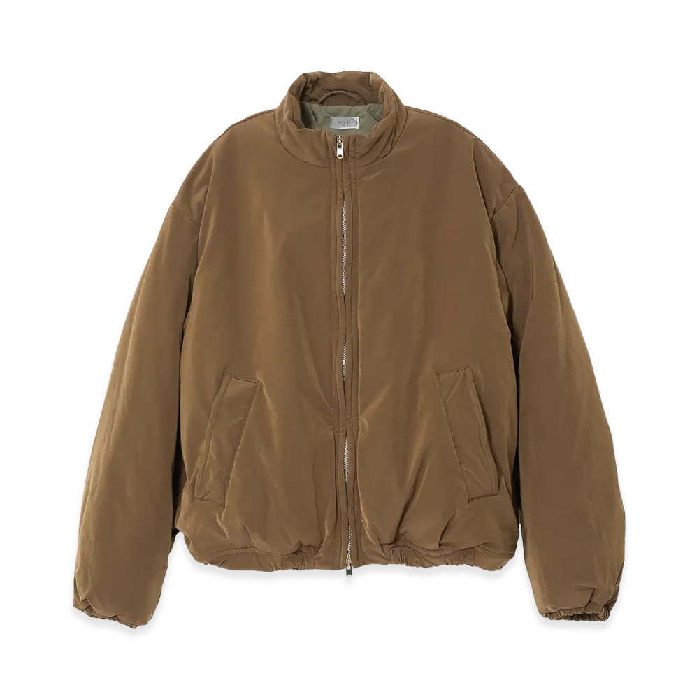 YOKE Polyester Nylon Microfiber Twill Sculptural Wired Puffer Wide Blouson "Mustard"