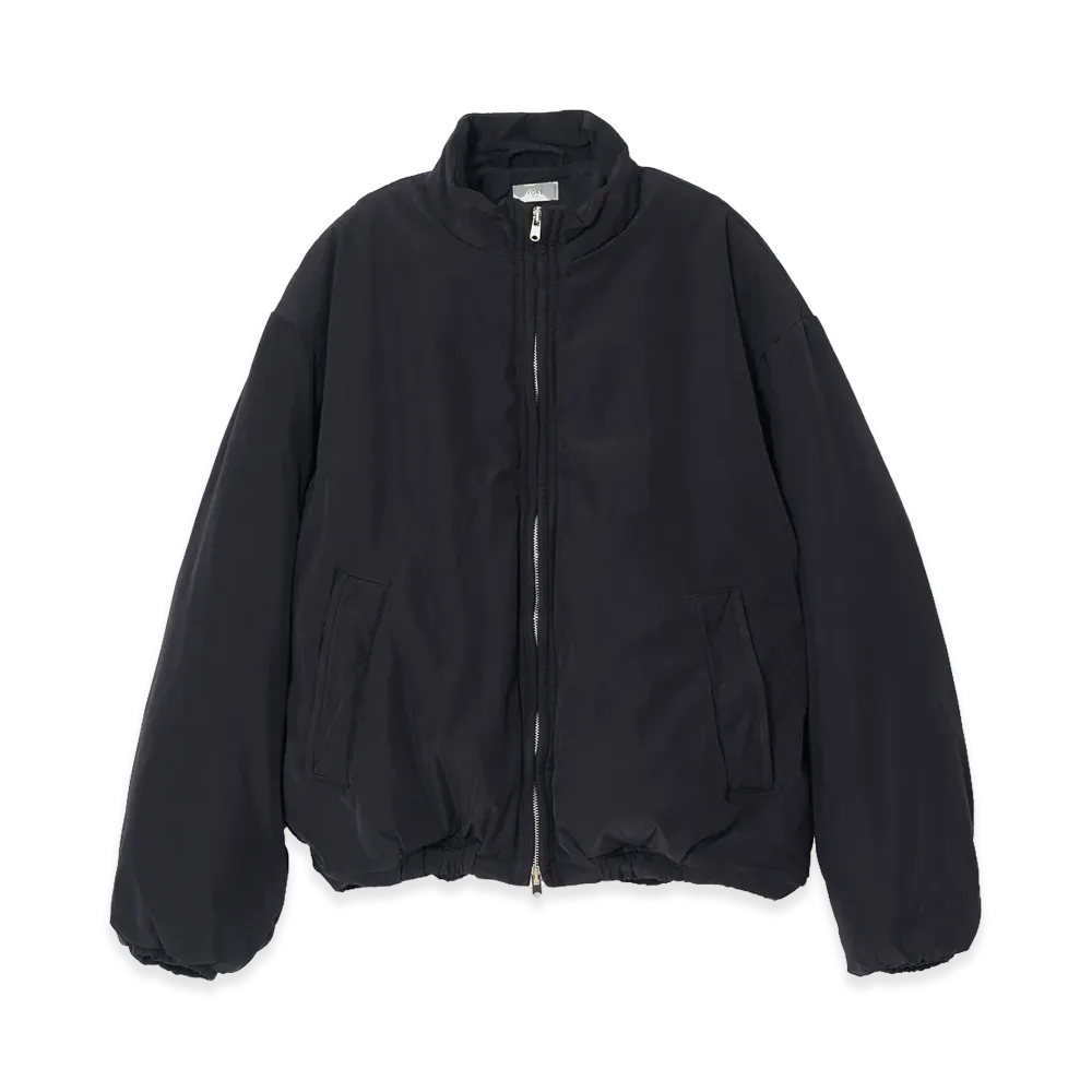 YOKE Polyester Nylon Microfiber Twill Sculptural Wired Puffer Wide Blouson "Black"