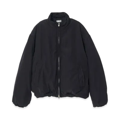 YOKE Polyester Nylon Microfiber Twill Sculptural Wired Puffer Wide Blouson "Black"