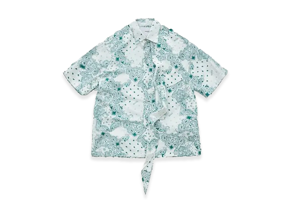 yoshiokubo S/S Paisley Scarf Shirt "White"