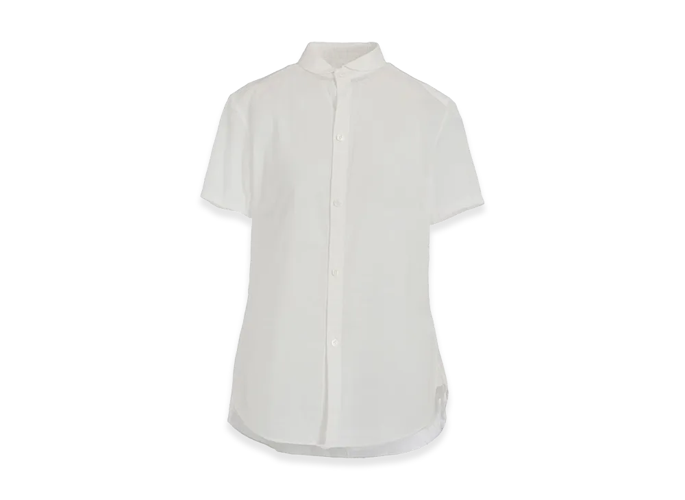 Y's Cotton Lawn Round Collar Shirt "White"