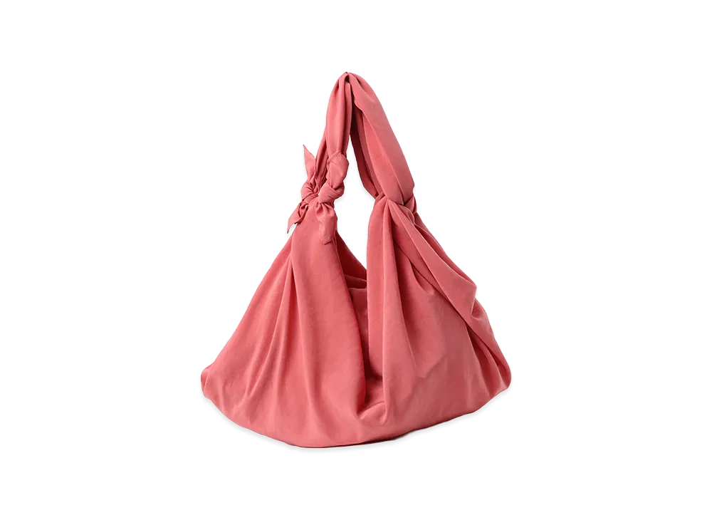 Y's TA/PE Crepe De Chine Mini Furoshiki Bag "Pink"