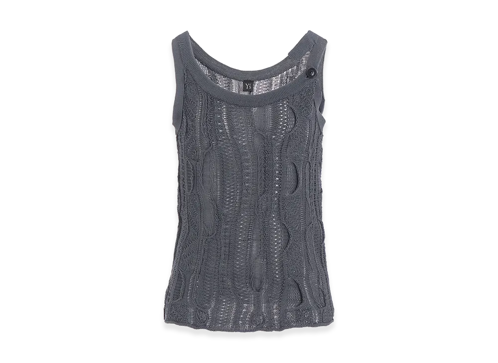 Y's 3D Cable Knit Tanktop "Blue"
