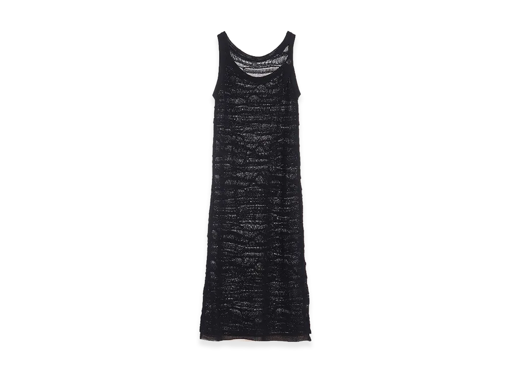 Y's 3D Cable Knit Dress "Black"