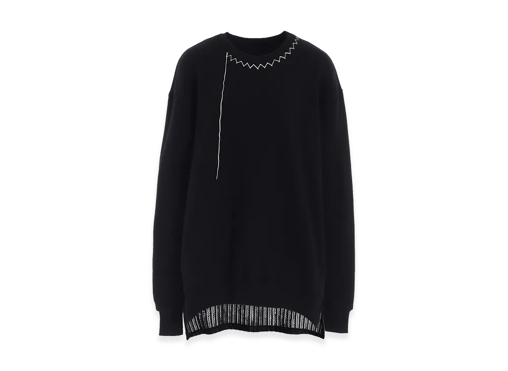 Y's Frenchterry Hand Stitch Sweatshirt "Black"