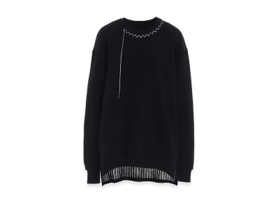 Y's Frenchterry Hand Stitch Sweatshirt "Black"