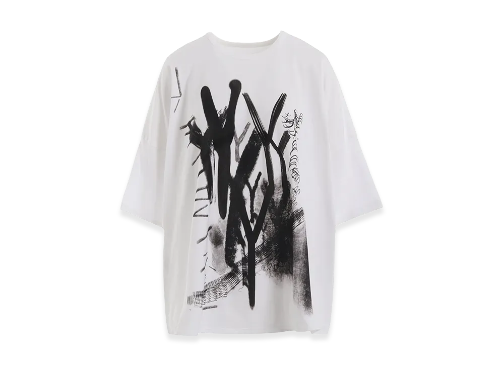 Y's Y Pigment-print Big Tee "Off White"