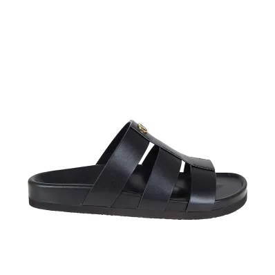 Valentino Garavani Studshield Vitello Sandals "Black"