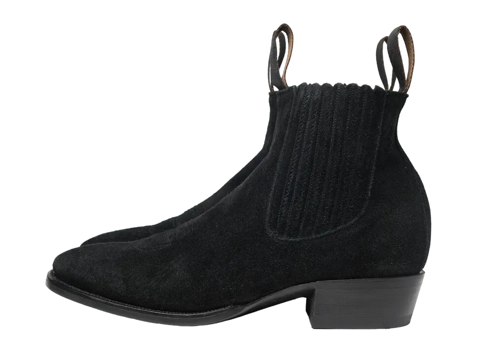 YUKETEN Pancho Suede Silky Cow Suede "Black" E