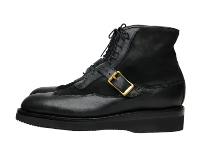 YUKETEN Sierra Boots Flesh-Out Full Grain Leather Upper With Suede "Black" E