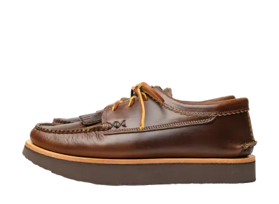 YUKETEN Blucher Rocker with Kiltie Horween’s Full-Grain Chromexcel Pull-Up Leather "Brown" E
