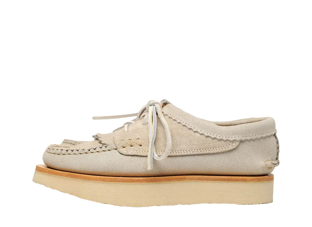 YUKETEN Women's Blucher Rocker with Kiltie Horween’s Full Grain Flesh-Out Leather "Beige"