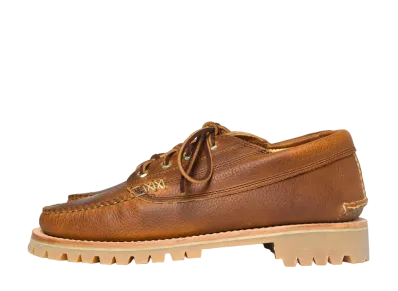 YUKETEN Angler Moc w/ Lug Sole Horween’s Full-Grain Buckaroo Pull-Up Leather "Brown" E