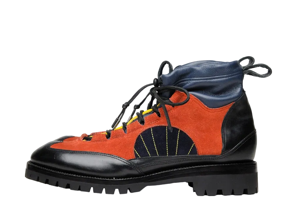 YUKETEN Half Dome 2000 Leather "Red/Navy/Yellow" E