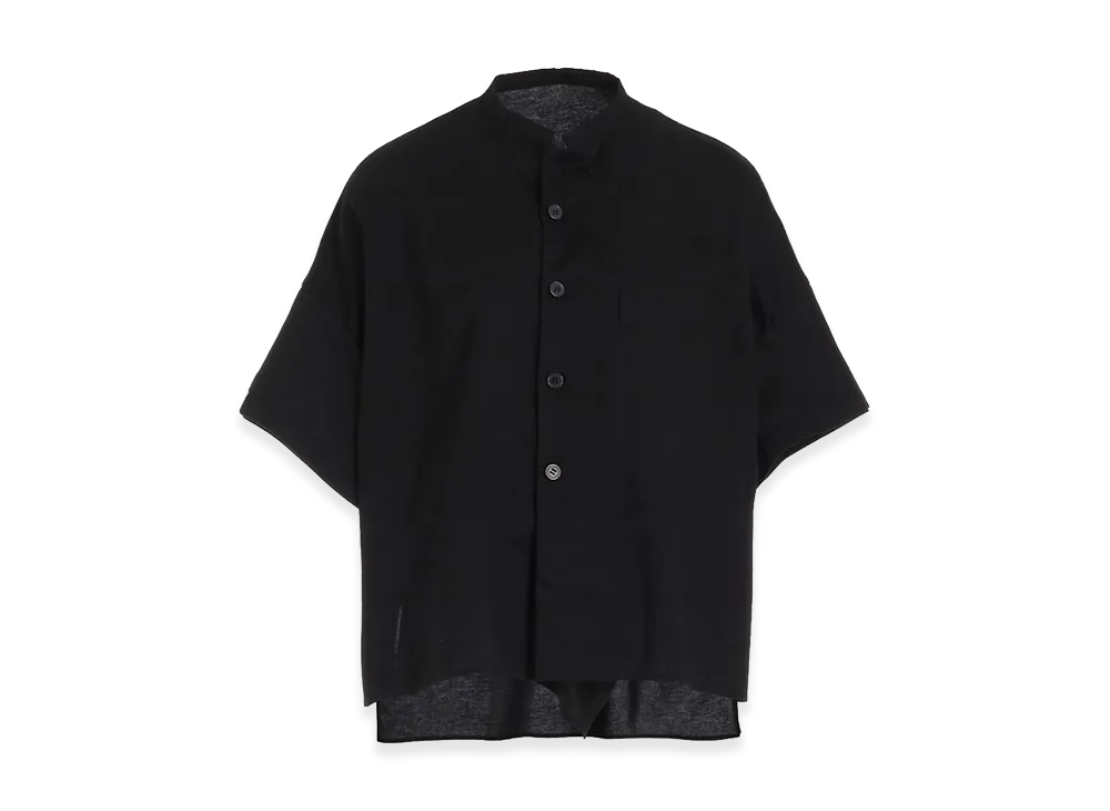 Y's Born Product Thin Cotton Twill Half Sleeve Box Shirt "Black"